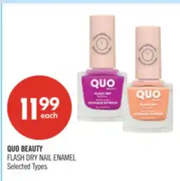 Shoppers Drug Mart QUO BEAUTY FLASH DRY NAIL ENAMEL offer