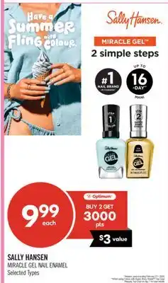 Shoppers Drug Mart SALLY HANSEN MIRACLE GEL NAIL ENAMEL offer