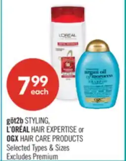 Shoppers Drug Mart göt2b STYLING, L'ORÉAL HAIR EXPERTISE or OGX HAIR CARE PRODUCTS offer