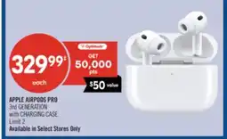 Shoppers Drug Mart APPLE AIRPODS PRO 3rd GENERATION with CHARGING CASE offer