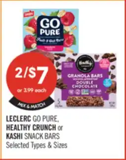 Shoppers Drug Mart LECLERC GO PURE, HEALTHY CRUNCH or KASHI SNACK BARS offer