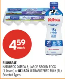 Shoppers Drug Mart BURNBRAE NATUREGG OMEGA 3, LARGE BROWN EGGS (1 Dozen) or NEILSON ULTRAFILTERED MILK (1L) offer