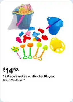 Walmart 18 Piece Sand Beach Bucket Playset offer