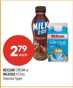 Shoppers Drug Mart NEILSON CREAM or MILK2GO offer