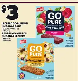 Independent City Market LECLERC GO PURE OR NUGABAR BARS, 140/175 G offer
