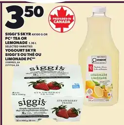 Independent City Market SIGGI'S SKYR, 4X100 G OR PC TEA OR LEMONADE, 136 L offer