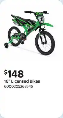 Walmart 16 Licensed Bikes offer