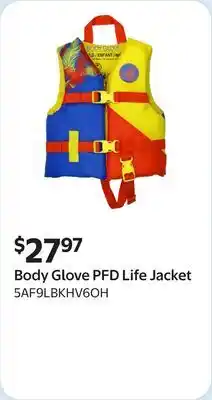 Walmart Body Glove PFD Life Jacket offer