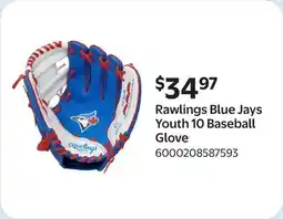 Walmart Rawlings Blue Jays Youth 10 Baseball Glove offer
