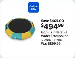 Walmart Goplus Inflatable Water Trampoline offer