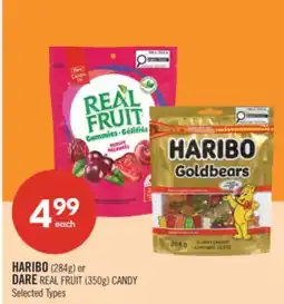 Shoppers Drug Mart HARIBO (284g) or DARE REAL FRUIT (350g) CANDY offer