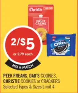 Shoppers Drug Mart PEEK FREANS, DAD'S COOKIES CHRISTIE COOKIES or CRACKERS offer