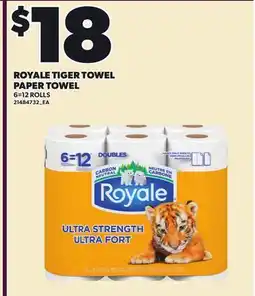 Independent City Market ROYALE TIGER TOWEL PAPER TOWEL, 6 = 12 ROLLS offer