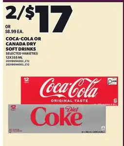 Independent City Market COCA-COLA OR CANADA DRY SOFT DRINKS offer