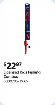 Walmart Licensed Kids Fishing Combos offer
