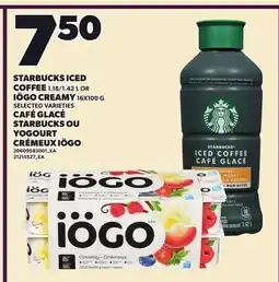 Independent City Market STARBUCKS ICED COFFEE, 1.18/1.42 L OR IÖGO CREAMY offer