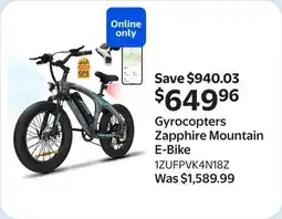 Walmart Gyrocopters Zapphire Mountain E-Bike offer