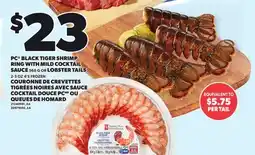 Independent City Market PC BLACK TIGER SHRIMP RING WITH MILD COCKTAIL SAUCE, 568 G OR LOBSTER TAILS, 2-3 OZ 4'S offer