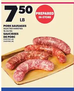 Independent City Market PORK SAUSAGES offer