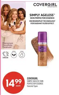 Shoppers Drug Mart COVERGIRL SIMPLY AGELESS SKIN PERFECTOR ESSENCE offer