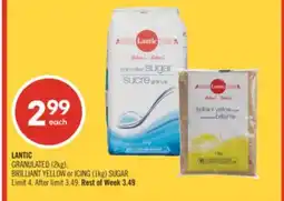 Shoppers Drug Mart LANTIC GRANULATED (2kg), BRILLIANT YELLOW or ICING (1kg) SUGAR offer