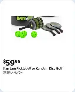 Walmart Kan Jam Pickleball or Kan Jam Disc Golf offer