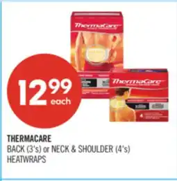 Shoppers Drug Mart THERMACARE BACK (3's) NECK & SHOULDER (4's) HEATWRAPS offer