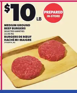Independent City Market MEDIUM GROUND BEEF BURGERS offer