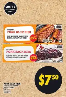 Independent City Market PORK BACK RIBS offer