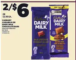 Independent City Market CADBURY CARAMILK OR DAIRY MILK CHOCOLATE BARS offer
