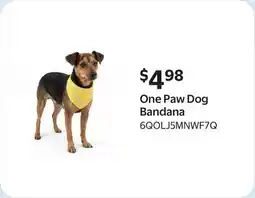 Walmart One Paw Dog Bandana offer