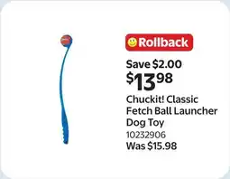Walmart Chuckit! Classic Fetch Ball Launcher Dog Toy offer