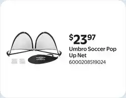 Walmart Umbro Soccer Pop Up Net offer