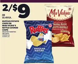 Independent City Market RUFFLES POTATO CHIPS OR MISS VICKIE'S KETTLE COOKED CHIPS offer