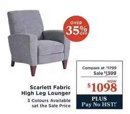 La Z Boy Scarlett Fabric High Leg Lounger offer