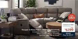 La Z Boy Trouper 3-Piece Fabric Reclining Sectional offer