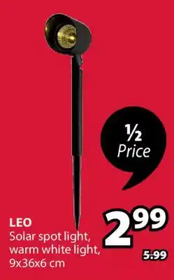 JYSK LEO Solar spot light offer