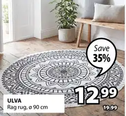 JYSK ULVA Rag rug offer