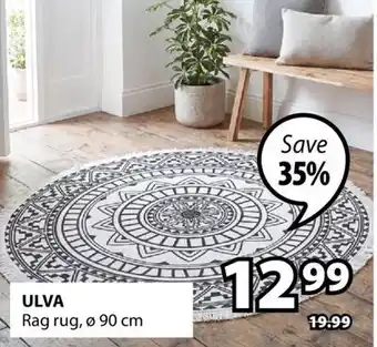 JYSK ULVA Rag rug offer