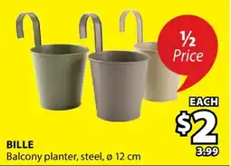 JYSK BILLE Balcony planter, steel offer