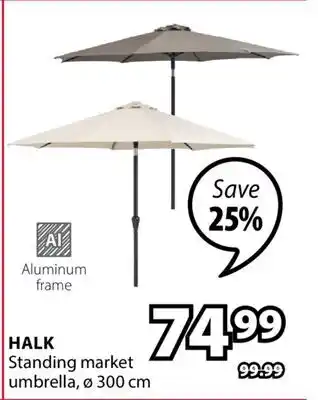 JYSK HALK Standing market umbrella offer