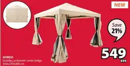 JYSK GORDO Gazebo, polyester cover, beige offer