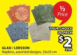JYSK GLAD / LERSSON Napkins offer