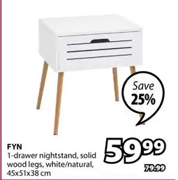 JYSK FYN 1-drawer nightstand offer