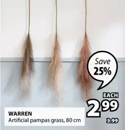 JYSK WARREN Artificial pampas grass offer