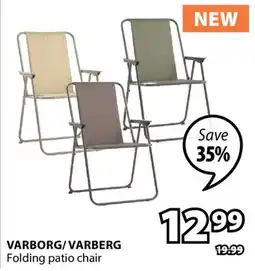JYSK VARBORG/ VARBERG Folding patio chair offer