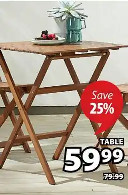 JYSK VRAADAL Outdoor folding table, wood , eucalyptus, eucalyptus frame offer