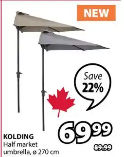 JYSK KOLDING Half market umbrella offer