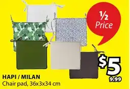 JYSK HAPI / MILAN Chair pad offer