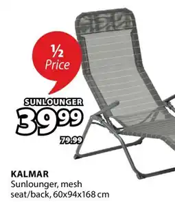 JYSK KALMAR Sunlounger, mesh seat/back offer